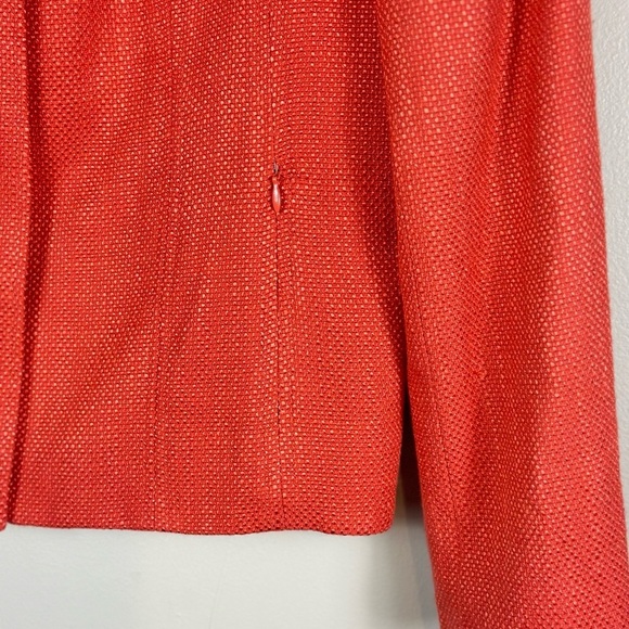 Coldwater creek size 8 orange blazer. 19 p2p 22” length. Zip pockets. Button clo - Picture 4 of 11